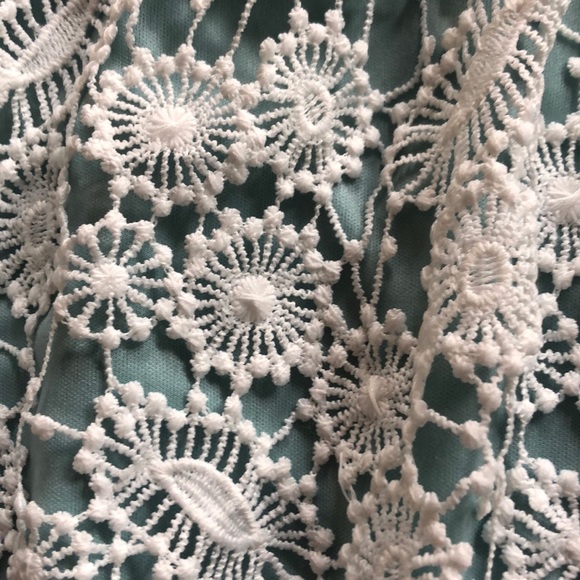 Mint dress with lace overlay - Picture 3 of 4